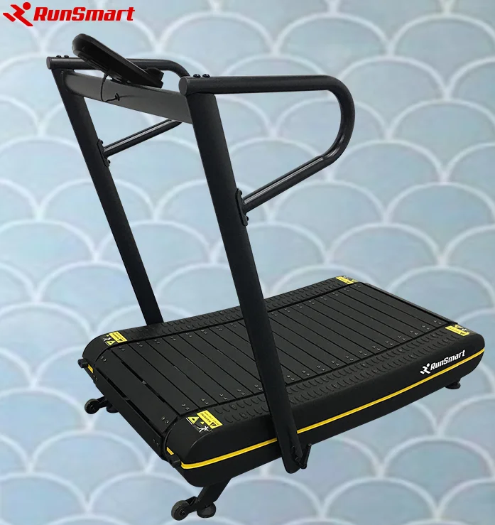 

A new home use folding curve treadmill fitness factory directly self powered without motor manual gym treadmill best price, Black