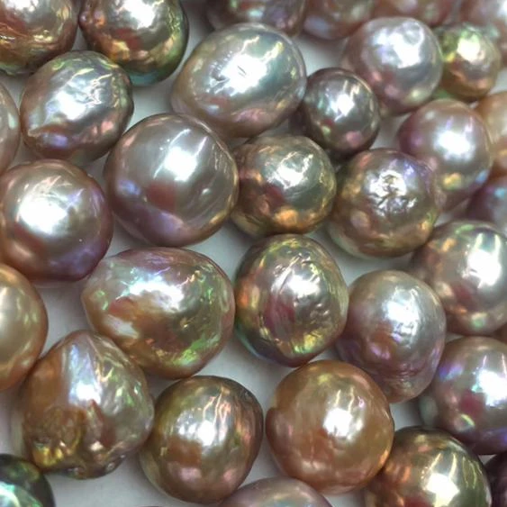 

Wholesale No Hole 10-14mm Near Round Fresh Water Pearl Baroque Loose Pearls