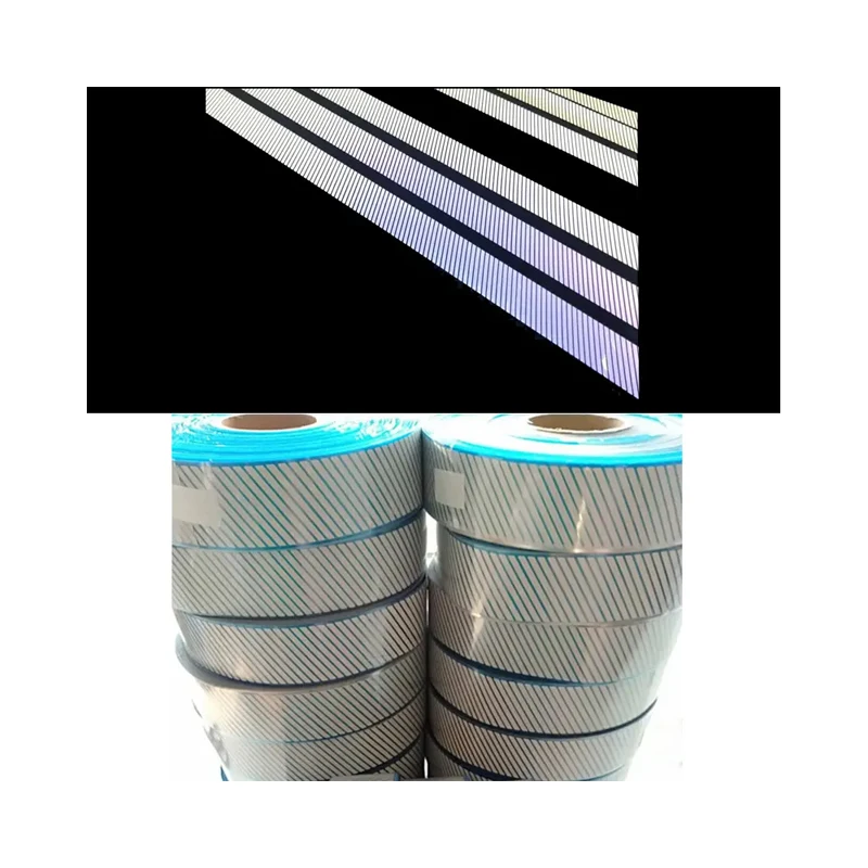 High Visibility Heat Transfer Print Reflective Vinyl Film Elastic Segmented Bias Tape Material for Safety Clothing Oversleeve