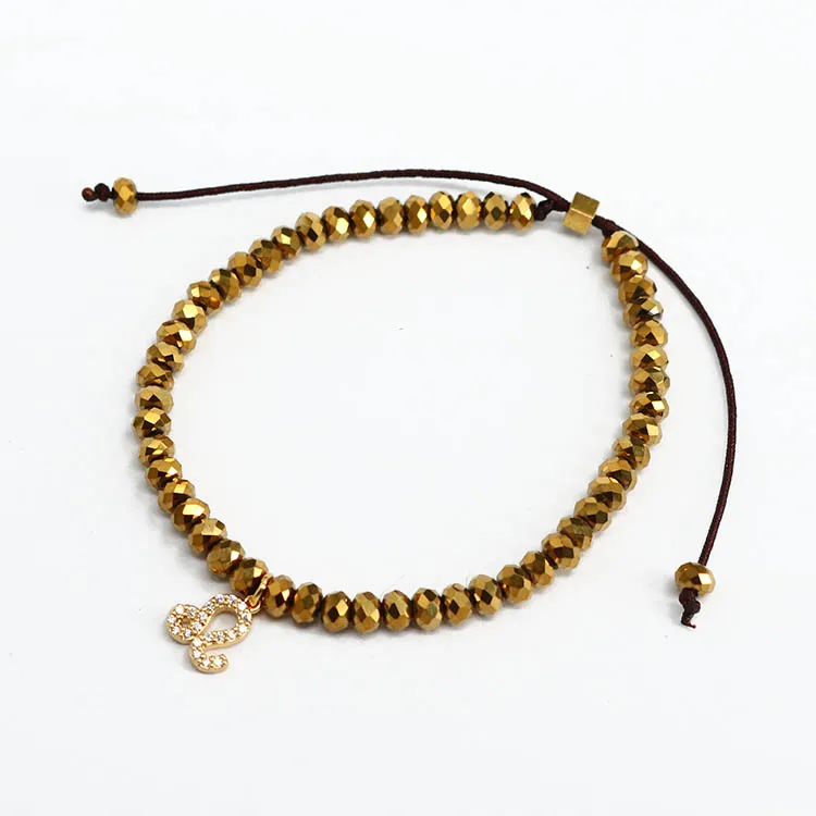 

Stone Sign Charm Chinese Women Adjustable Gold Plated Zodiac Bracelet