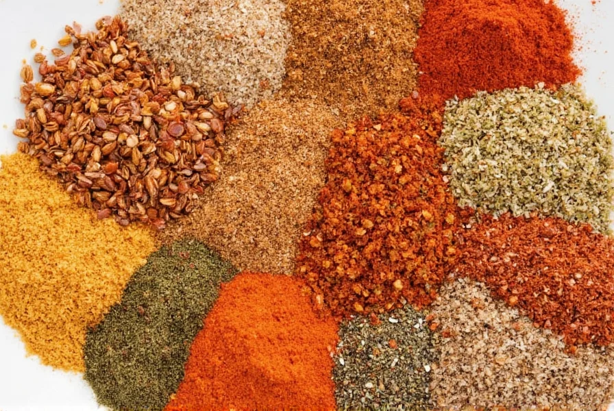 Different types of spices used in fajita seasoning