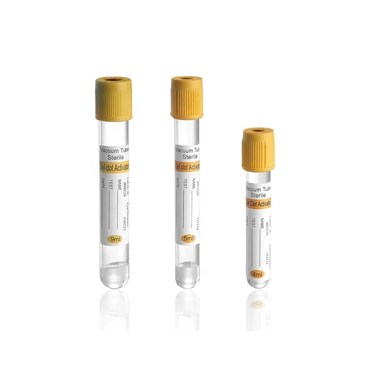 
Hospital medical disposable gel & clot activator tube glass pet capillary blood collection tube 