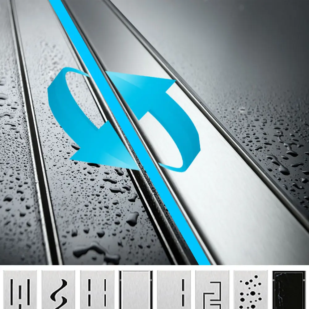 Linear Shower Drain Tile Insert Grate Model With Eps Foam Support At