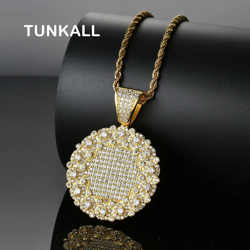 

CN024 Zircon bling bling pendant necklace Iced Out necklace for men jewelry