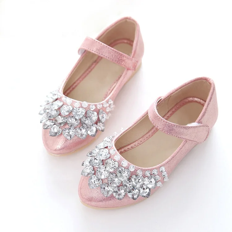 

New Children Girls Princess Shoes Kids Rhinestone Party Dress Shoes