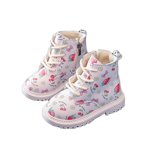 

New spring and Autumn 2020 single boots for children the trend of British style little girl ankle boots, Customized