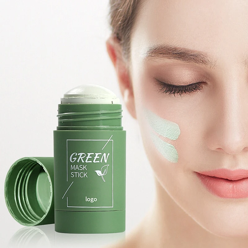 

Private label Skincare Beauty Products Acne Treatment Matcha Mud Mask Custom Green Clay Face Mask Stick for Women and men