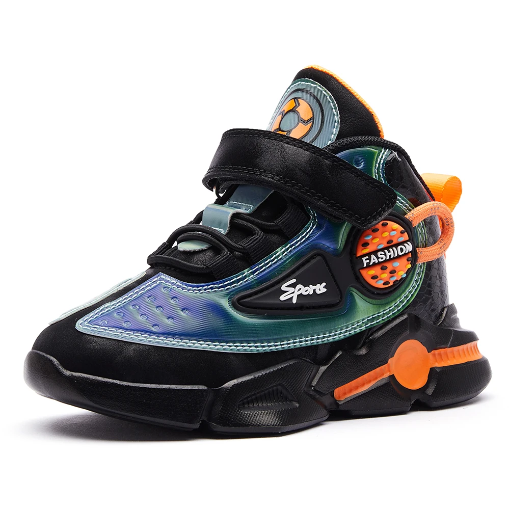 

Hobibear New Design Fashion Children's Sport Boy Shoes Durable Kids Shoes for Boys Outdoor Basketball School Sport Sneakers