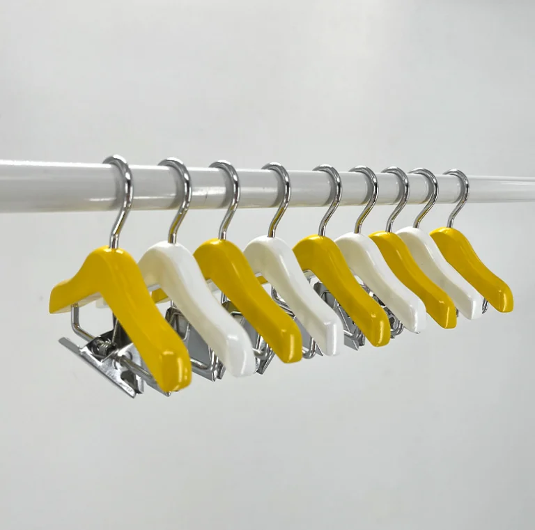 Lavinia wholesale custom wooden clothes hanger with iron clips for pet dog cat