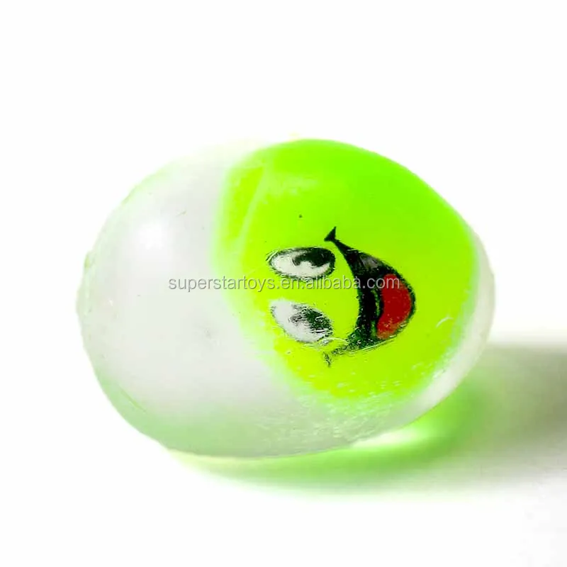 Smile Face Yolked Egg Splat Water Ball Tpr Squeeze Stress Relief Vent