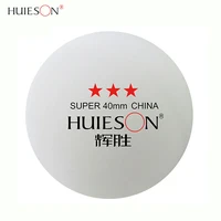 

HUIESON 100pcs/bag OEM Custom Printing Logo 40mm High-Quality Celluloid 3 Star Ping Pong Table Tennis Ball