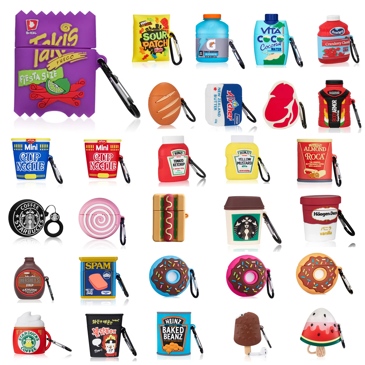 

Gemfits Pack Candy for Takis Potato Chips For Airpods case, Cute 3D Cartoon Funny case for airpod 2, Multiple colors