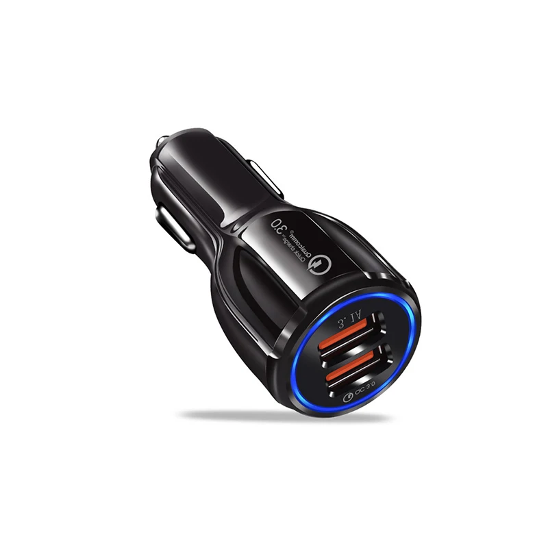

Portable 3.1A Qualcomm Phone fast Charger 2 Port Usb Car Charger Quick Charge 3.0 Car Charger Dual usb