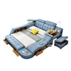 Customizable and Reconfigurable new arrival high quality stable modern king queen size multi-function massage smart bed wooden