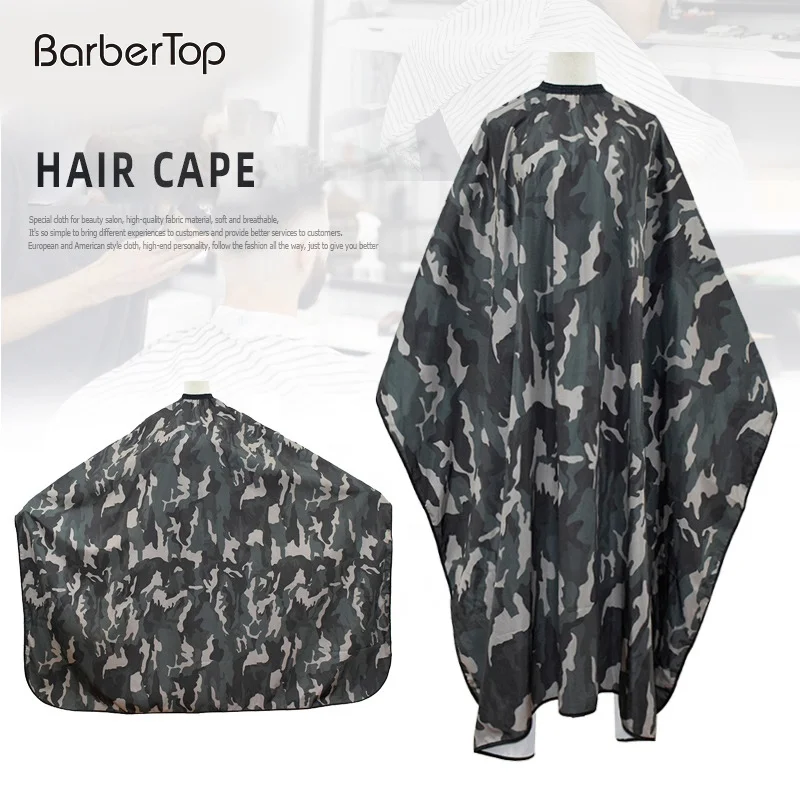 

Hair Salon Camouflage Green Color Hair cutting Cape Polyester Barbershop Hairdressing Gown  Cape, As pic