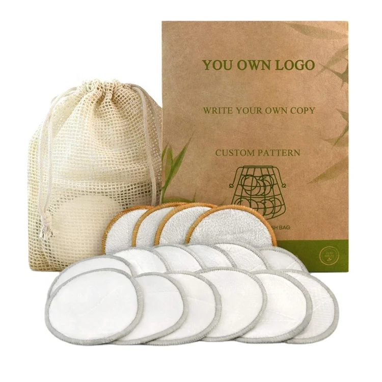 
Bamboo Cotton Face Reusable Make Up Remover Pads Washable Makeup Remover Pads with Konjac Sponge  (62281267337)