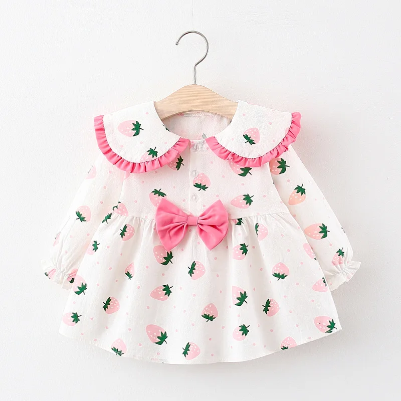 

CCXTE817 Wholesale spring 2021 new flower children's skirt Korean princess skirt long sleeve baby girl dress