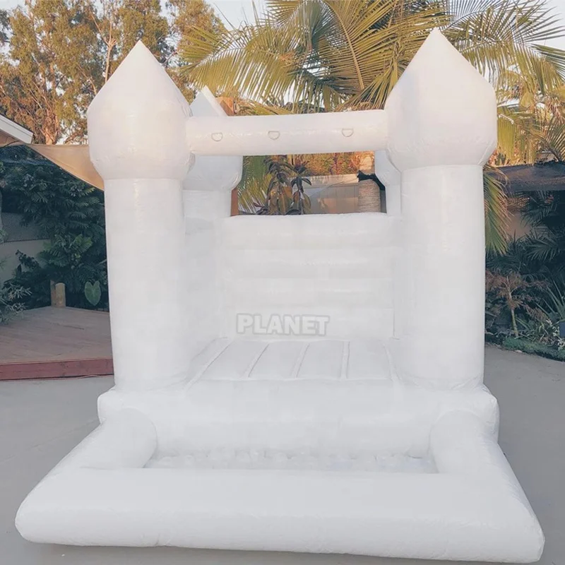 

USA Commercial Inflatable Small White Bouncy Toddlers Bounce Castle House With Ball Pool For Event