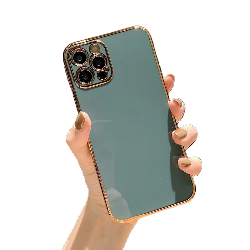 

Gold plated 24k shell electroplating phone case for iPhone 11 pro max 12 phone case