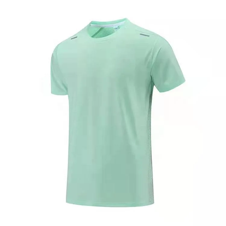 Men's Solid Eco-Friendly T-shirt Running Quick Dry Breathable Sportswear Short Sleeves Blank Printed Knitted