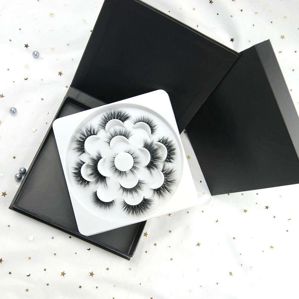 

3d fluffy mink lashes wholesale in bulk custom lash boxes mink 3d eyelash, Black