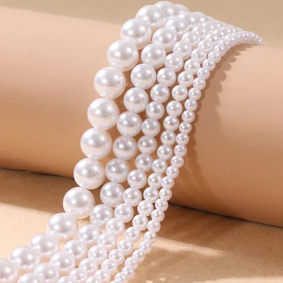 

2021 New Arrival Fashion Chain Necklace Jewelry Vintage Imitation Pearl Necklace for Women, Picture shows