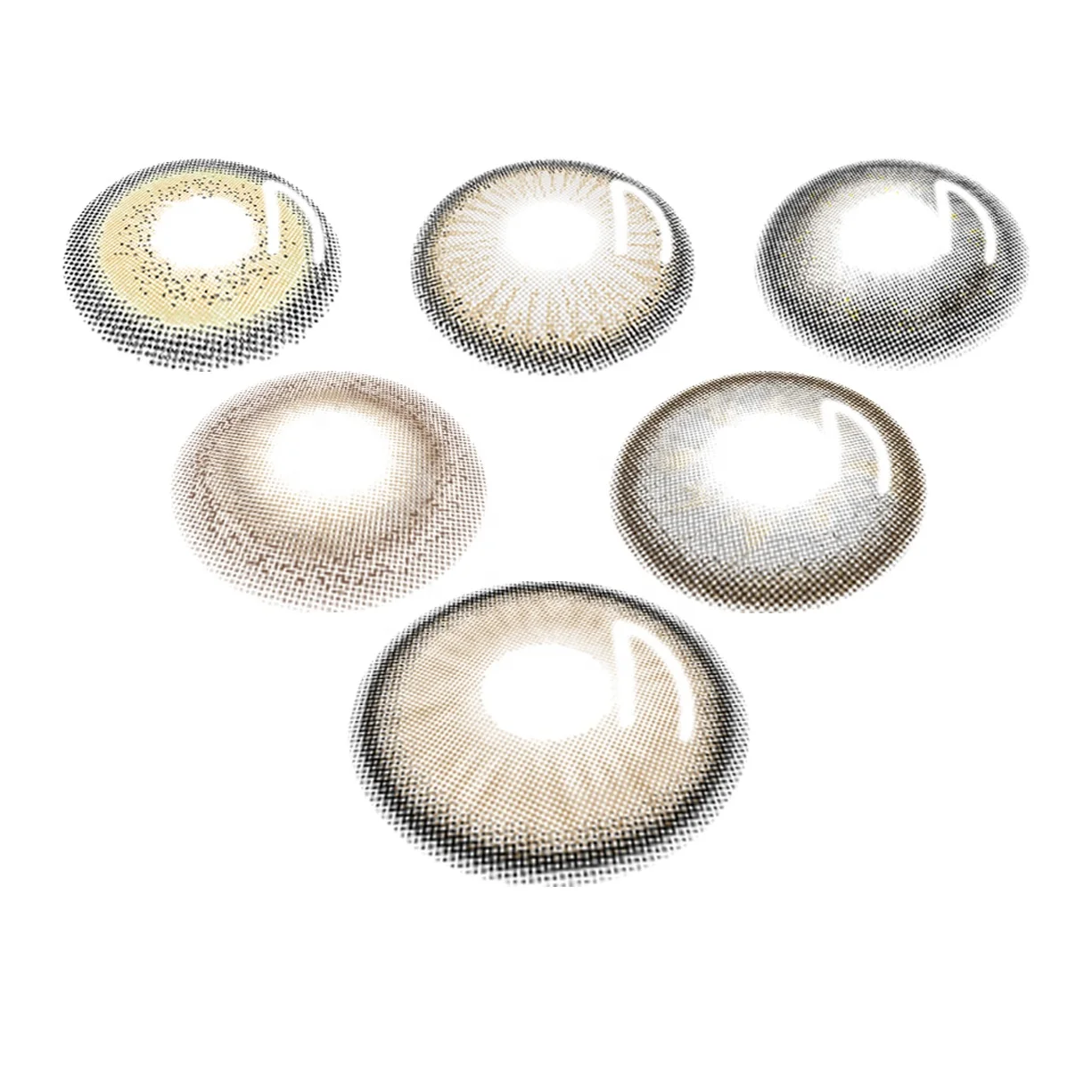 

2021 Wholesale ASOMBROSA New natural color contact lens beauty lente de contato most soft colored contacts, 6 colors