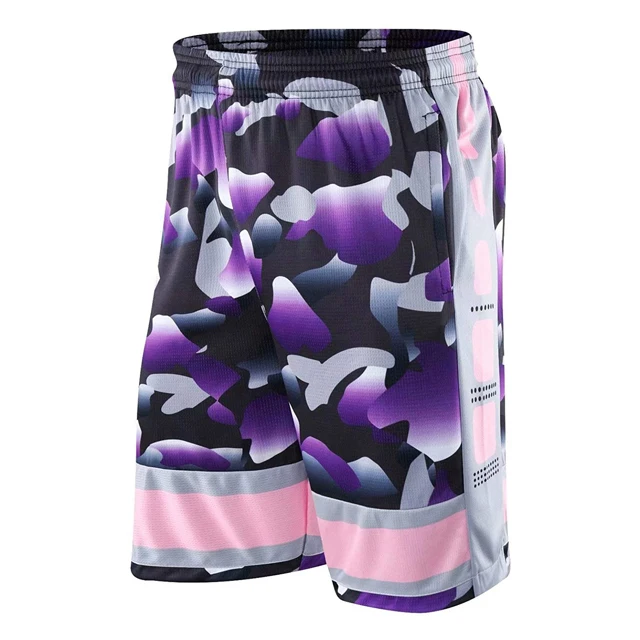 

High Quality Mens Bandana Print Warriors Youth Vintage Brand Camo Custom Mesh Basketball Shorts, Custom color