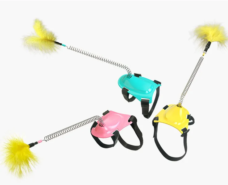 

Free hands cat toy stick tease by foot cat interactive toy household creative cat toys