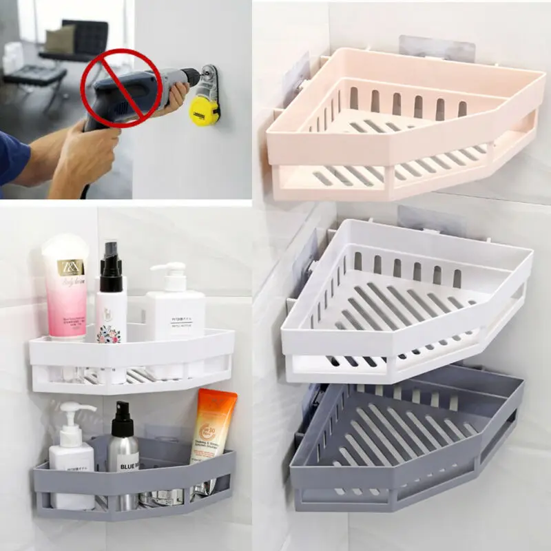 

Suction Wall Triangular Shower Caddy Shelf Bathroom Corner Bath Rack Storage Holder Organizer, Chosen