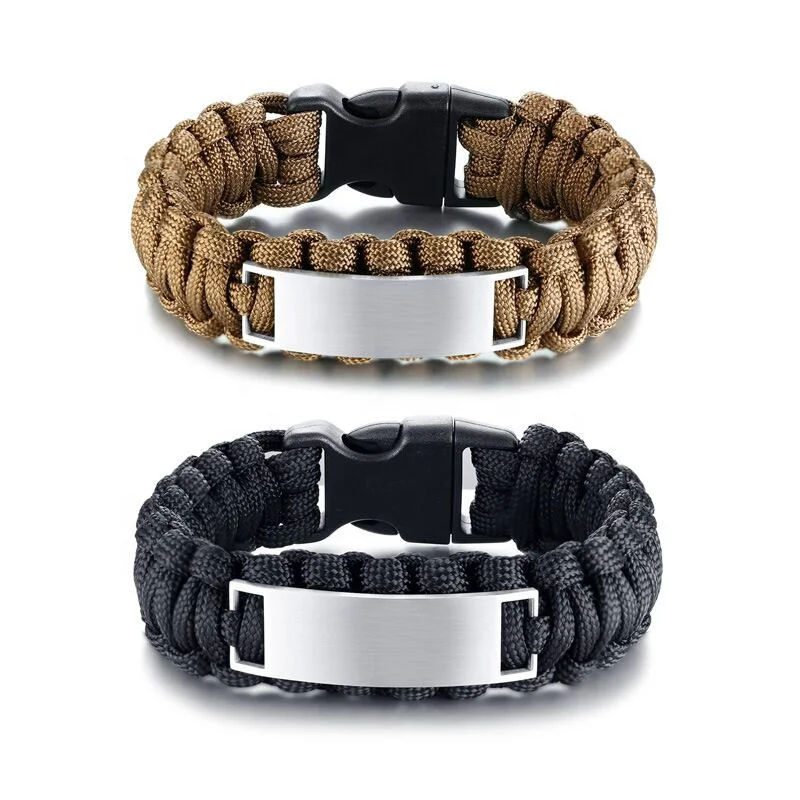 

Sporty Style Hot Sale Men Silver Color 316L Stainless Steel Weave Bracelets, Black,brown