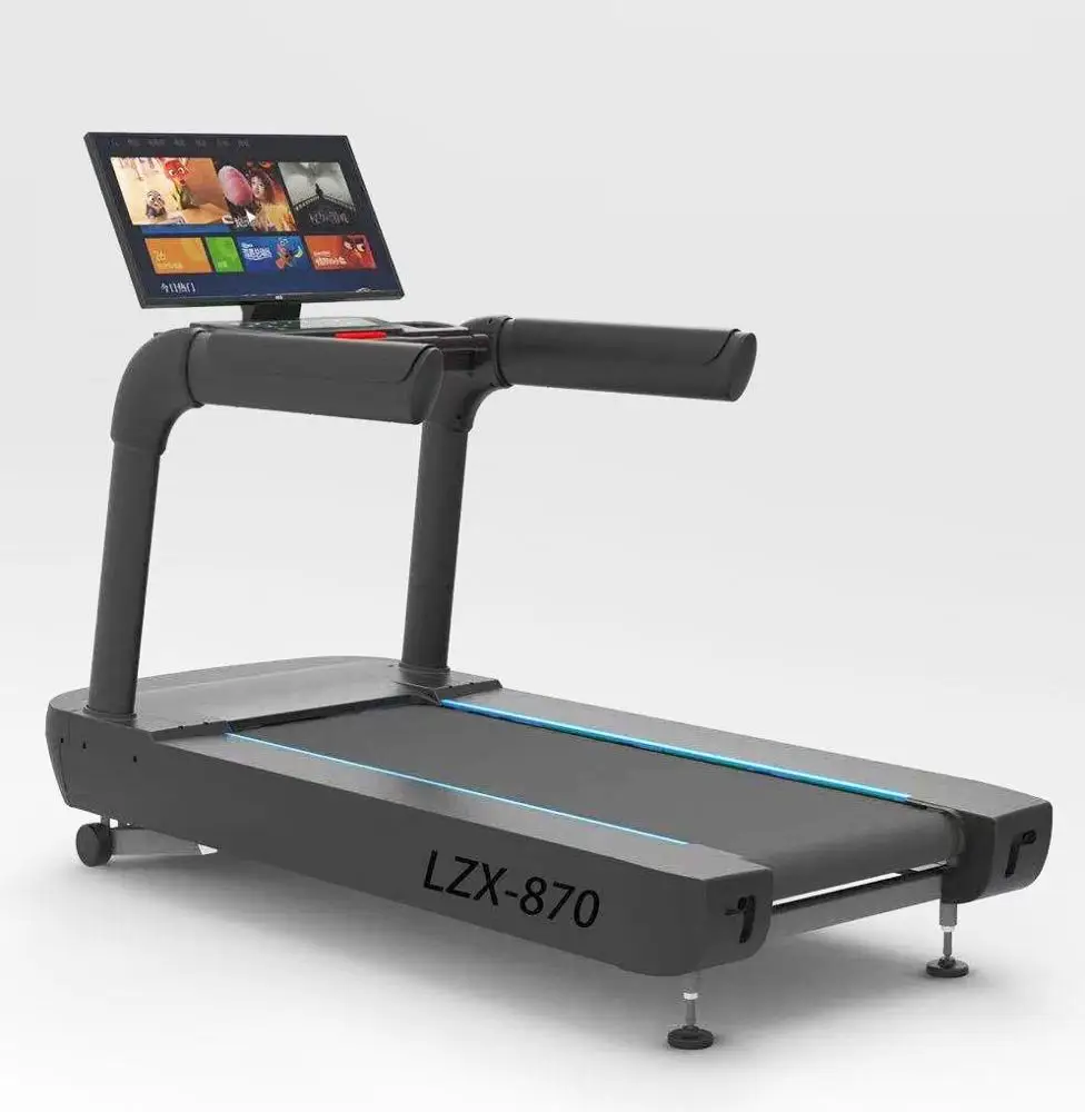 

Commercial running machine with big screen TV 32'' motored treadmill, Customized color