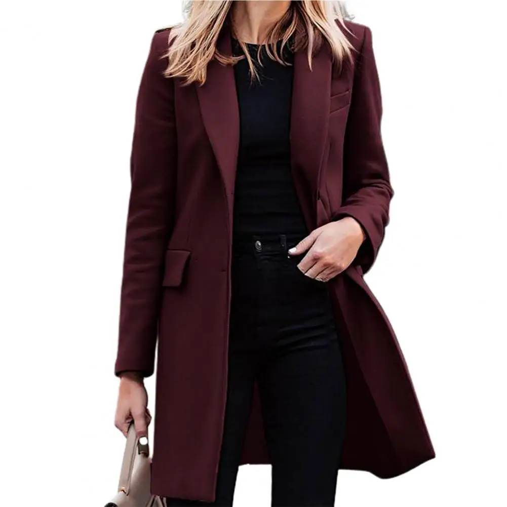S-5XL Autumn Winter Trench Coat for Women Suit Coat Single-breasted Long Blazer Jacket Women Coat Sobretudo Feminino