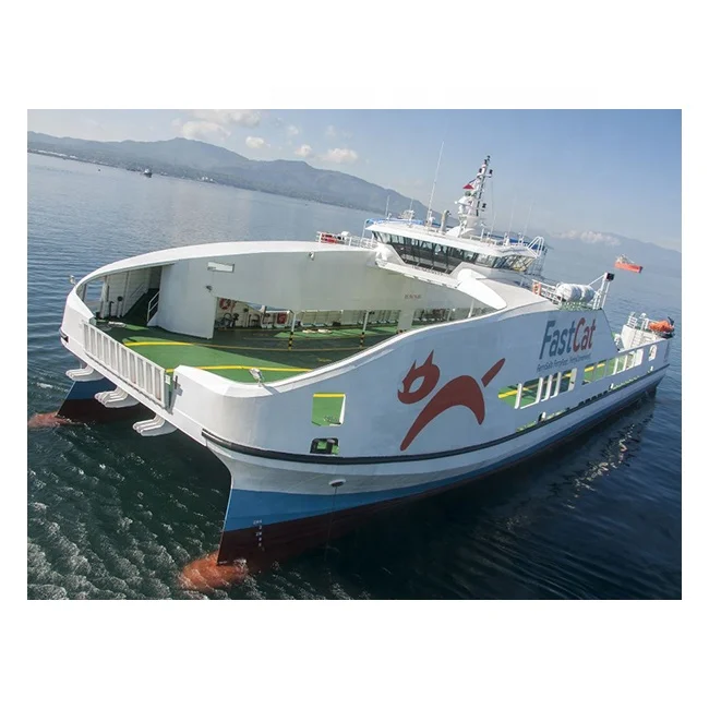 
50M Ro Ro Ship for Car and Passengers Steel Catamaran for Coastal Island Tour FastCat Ferry Vessel 