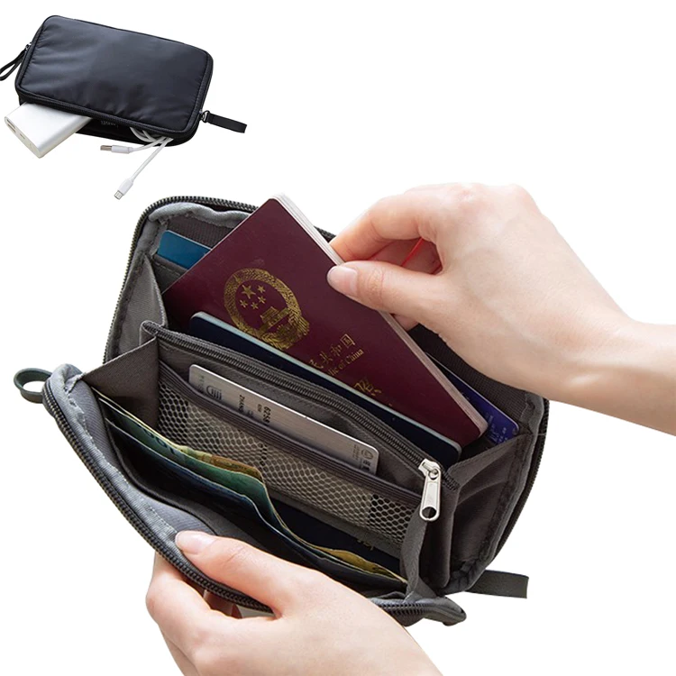 

Large Capacity Women Men Passport Wallet Document Organizer Bag Travel Family Passport Wallet, Customized