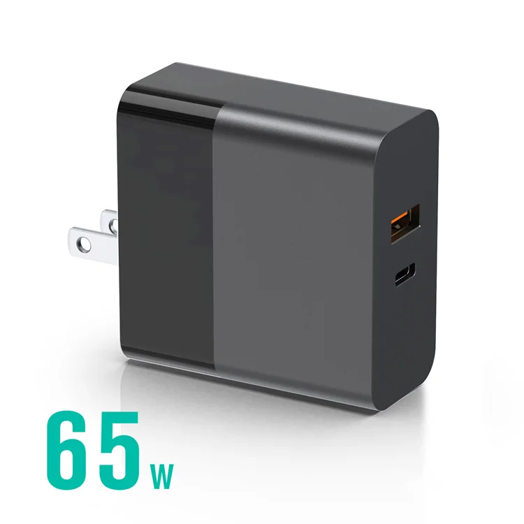 

65W Charger Dual Ports QC 3.0 PD 3.0 Fast Charging For MacBook Pro Air iPhone 13 Pro Xiaomi Type C PD USB Mobile Phone Adapter