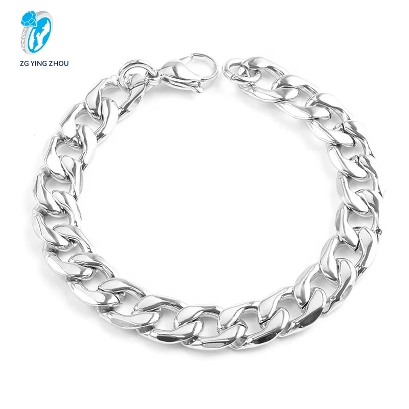 

Yingzhou factory spot wholesale high polished NK chain Fugaruo stainless steel Cuban chain bracelet jewelry