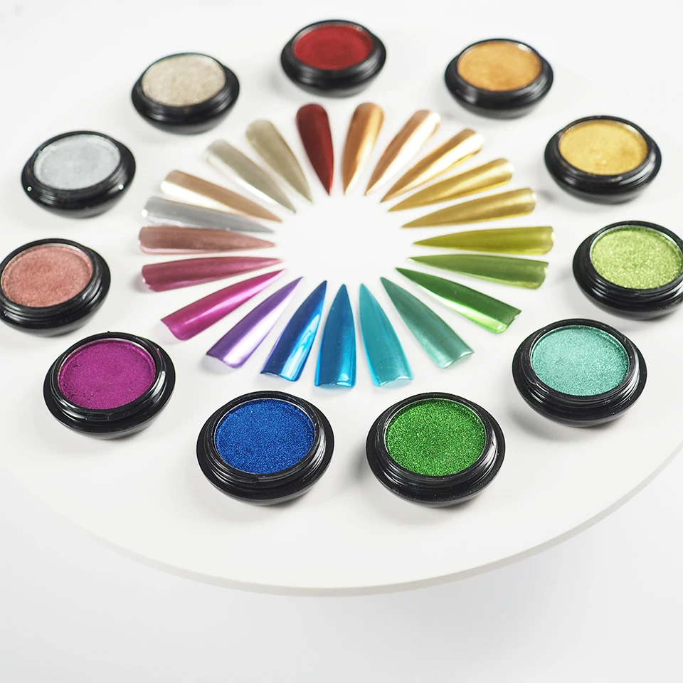 

Mirror effect mermaid chrome nail glitter powder, 21