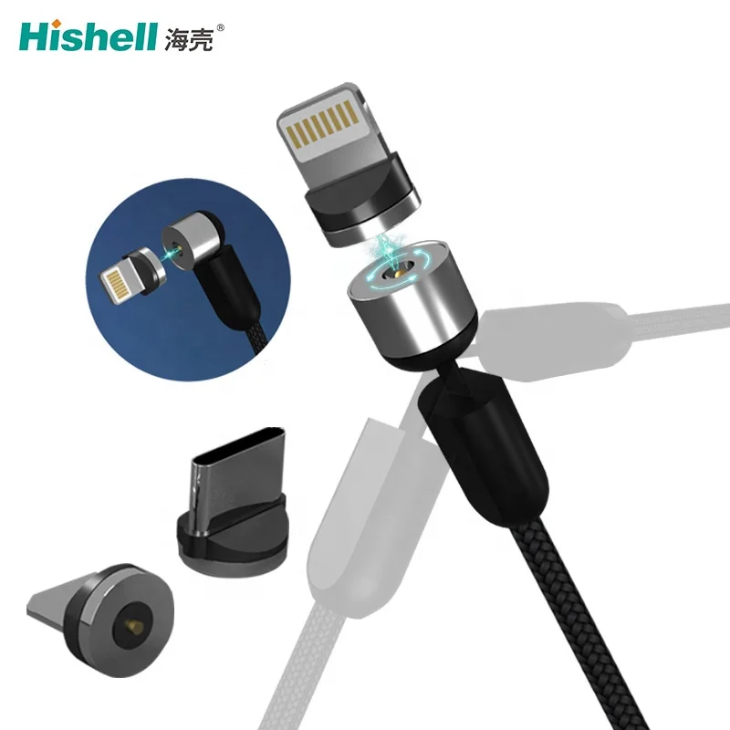 

540 Magnetic 3 in 1 all in one usb cable for charging fast data cable, Black / gold / red / blue / silver