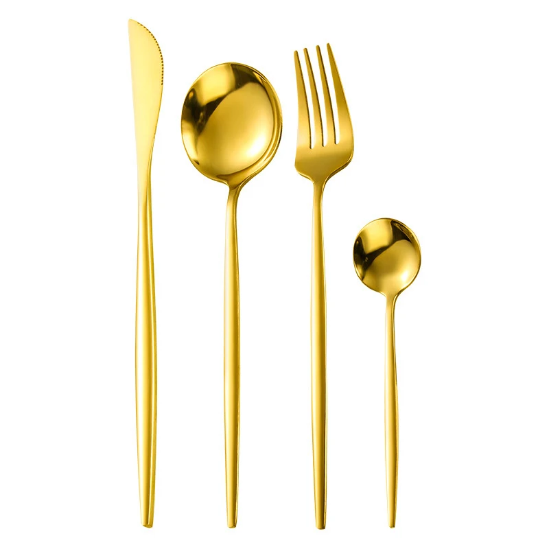 

Kitchen gold cutlery set flatware 18/10 stainless steel cutlery flatware set