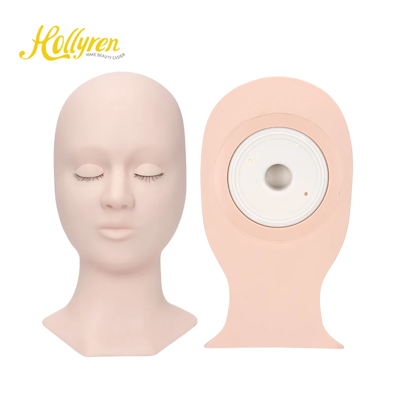 

2021 Best Selling Silocone Lash Head 3 lash mannequin head Hollyren Magnetic Head Band Lash with removable eyelids