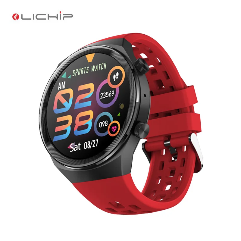

LICHIP L141 smartwatch smart watch call function calling mobile phone ecg blood pressure montre, Black, gold, silver