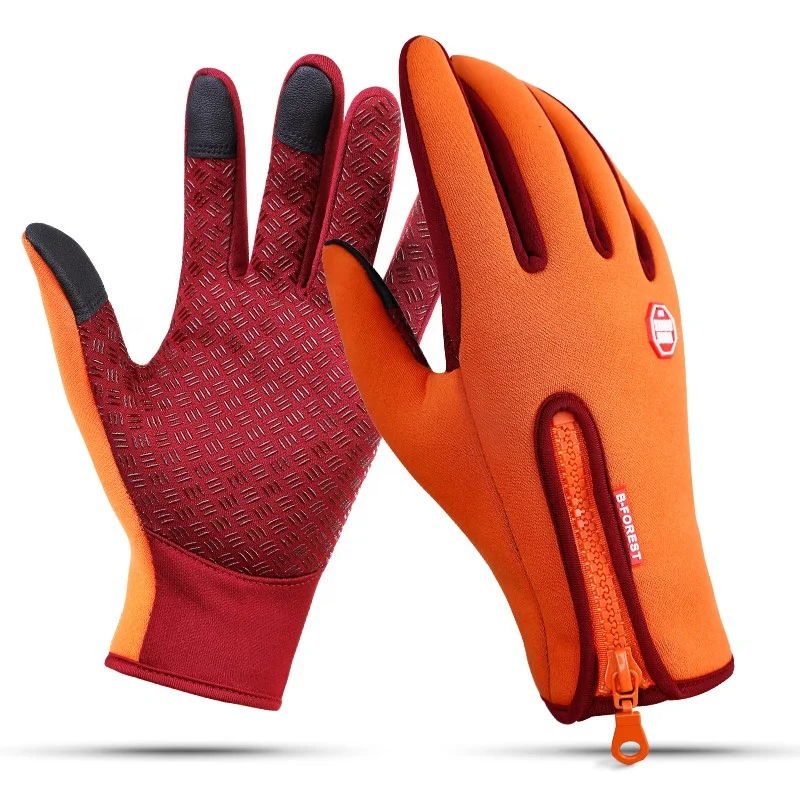 

Screen Touch Bicycle riding glove motorcycle hand glove for men in orange motorbike glove, Blue