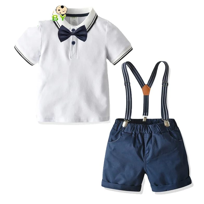 

Gentleman Formal Party Wear Baby Clothes Set Shorts Sleeve with Bow Tie Outfits For Boys Dress From China wholesale, Picture shows