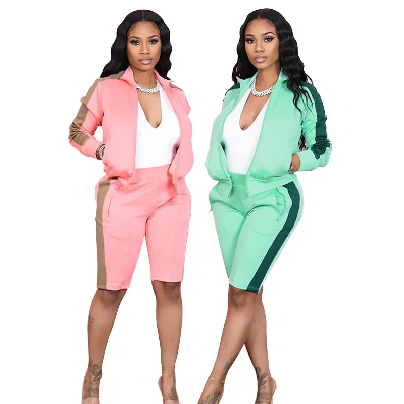 

Two Piece Gym Fitness Shoulder Sleeveless Conjunto De Dos Piezas Verano Sport Suit Short Slim 2 Piece Set Women Short Set