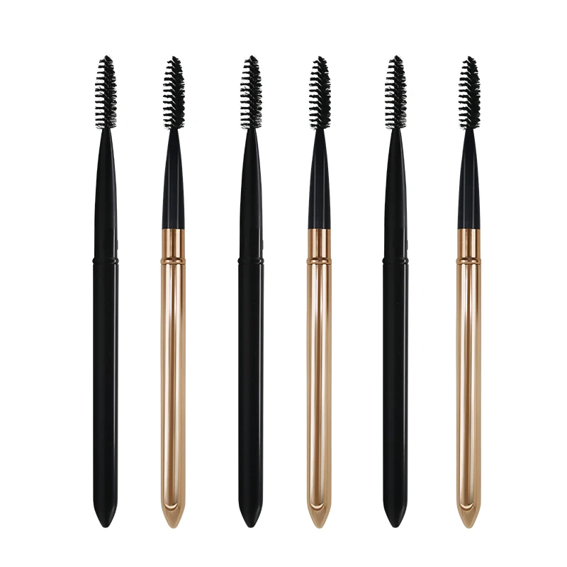 

Hot Eyelash Extension Brush Metal Handle Mascara Wands Makeup Brush Custom Logo
