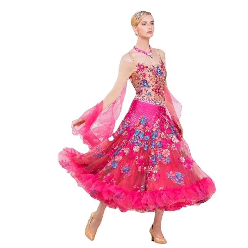

B-16192 Luxury ladies ballroom dance dress standard for women costumes standard ballroom dress competition waltz dance dress, Customized