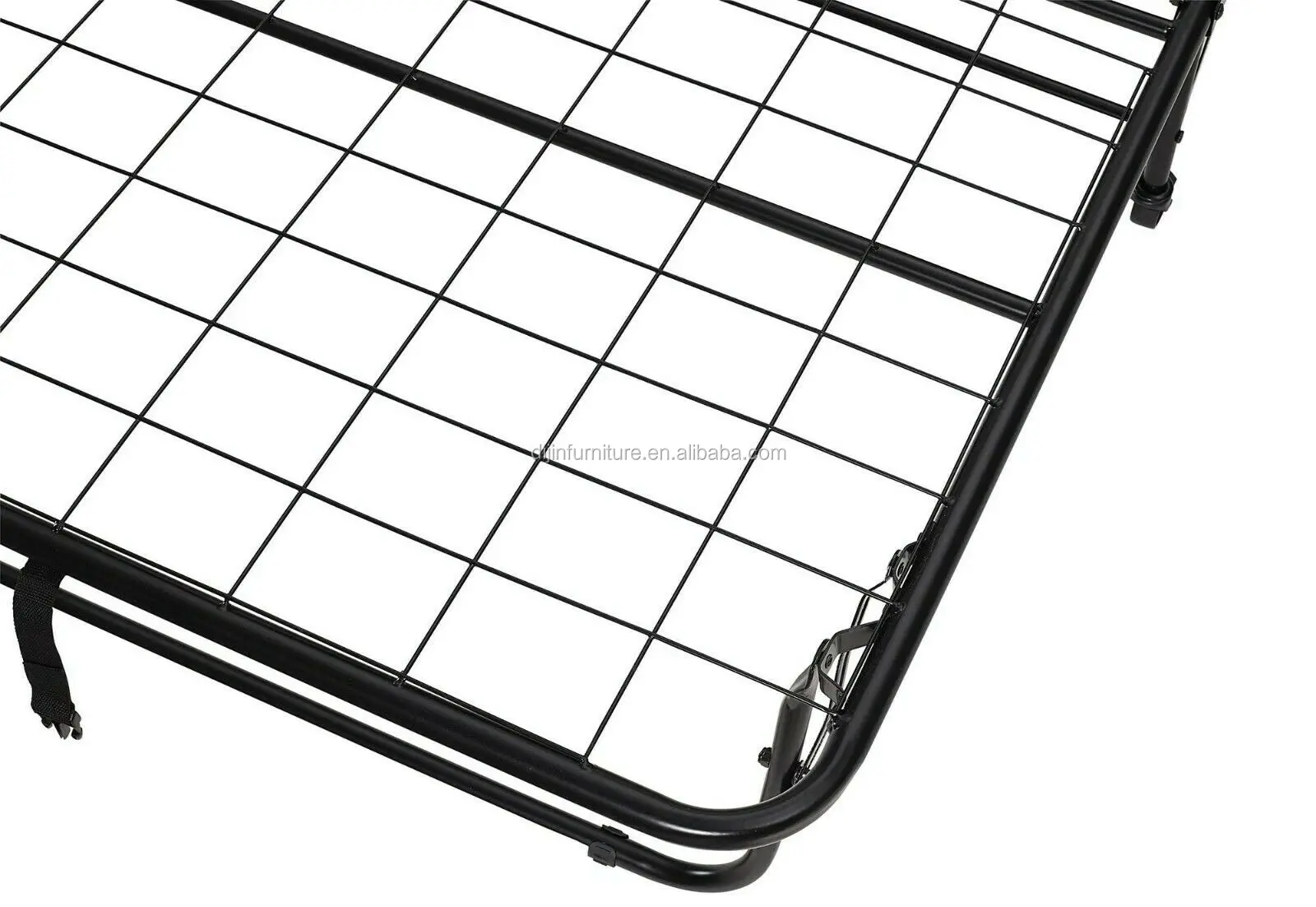 Folding Rollaway Twin Guest Bed Frame With 5inch Memory Foam Mattress