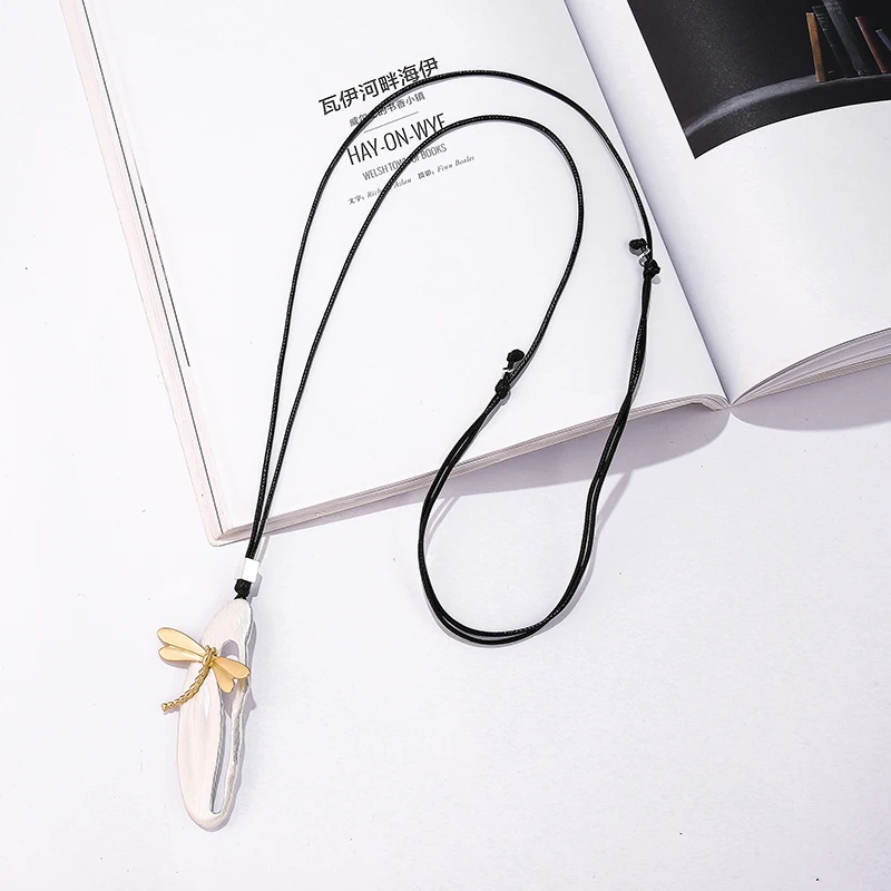 

TongLing handmade dragonfly jewelry accessories girl adjustable necklace chain irregular Y necklace