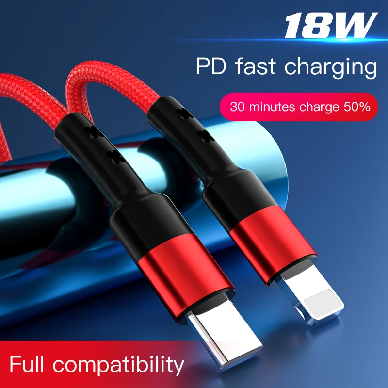 

18W Wholesale High Quality PD Fast Charging USB C to Lightning Data Cable Usb Charging Cable